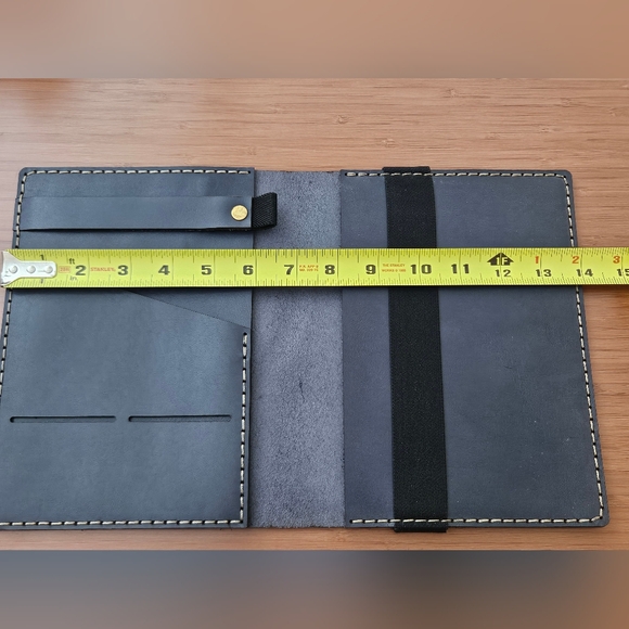 Galen Leather | A5 Notebook Cover Folio - Navy - Picture 8 of 9
